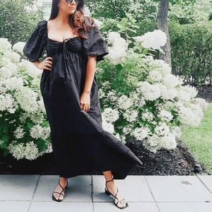 ZARA EMBROIDERED MIDI DRESS